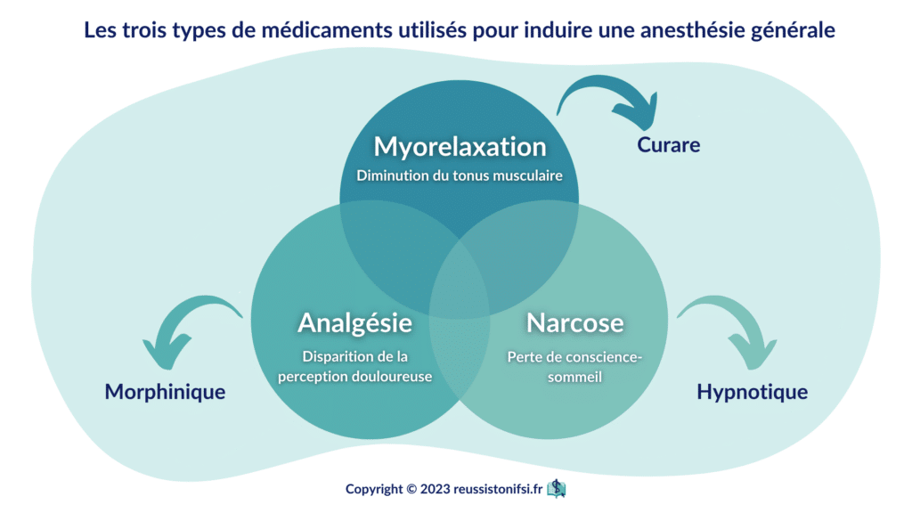 Infographie - Les trois types de médicaments utilisés pour induire une anesthésie générale