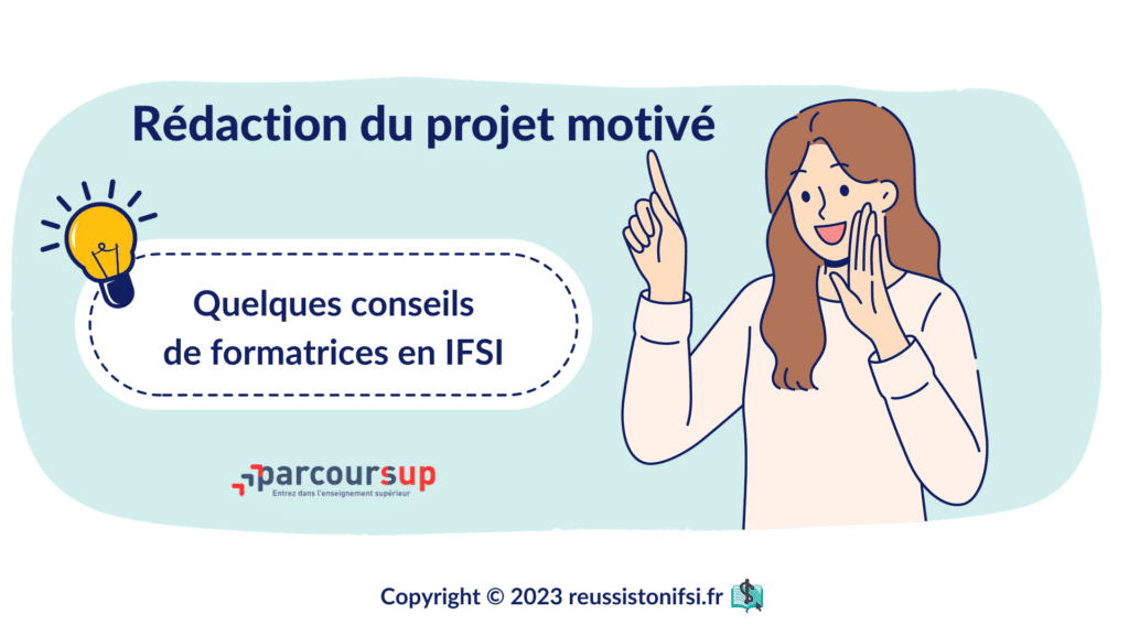 Infographie - Rédaction du projet motivé, Quelques conseils de formatrices en IFSI