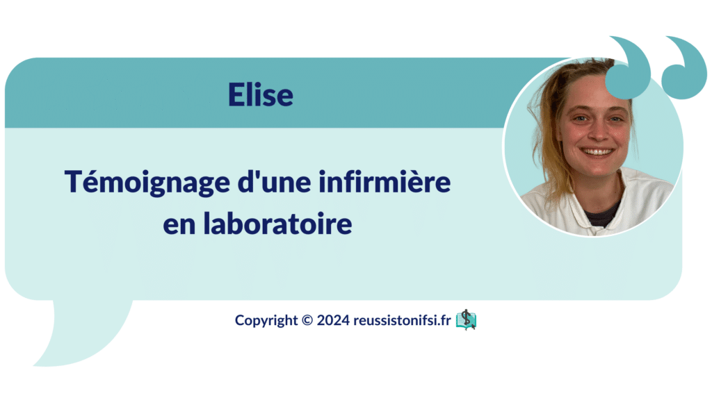 Infographie - témoignage d'une infirmière en laboratoire