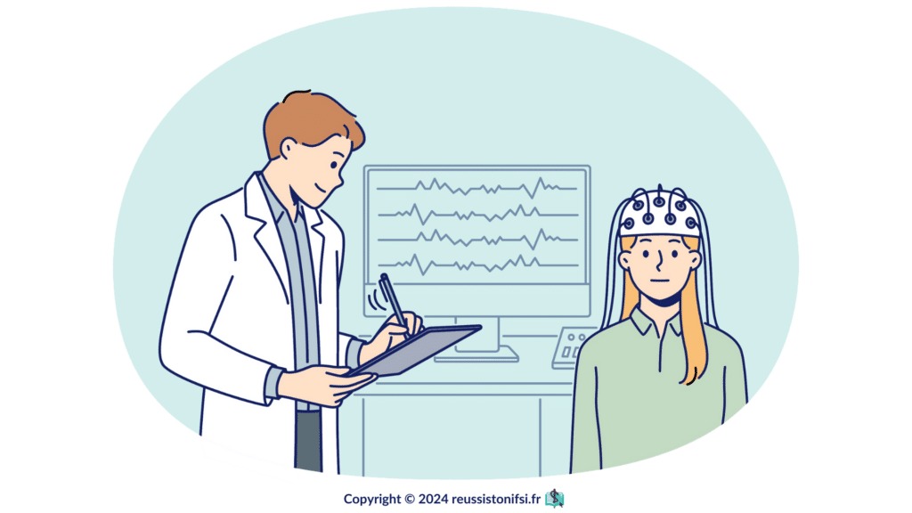 Infographie - électroencéphalogramme (EEG)