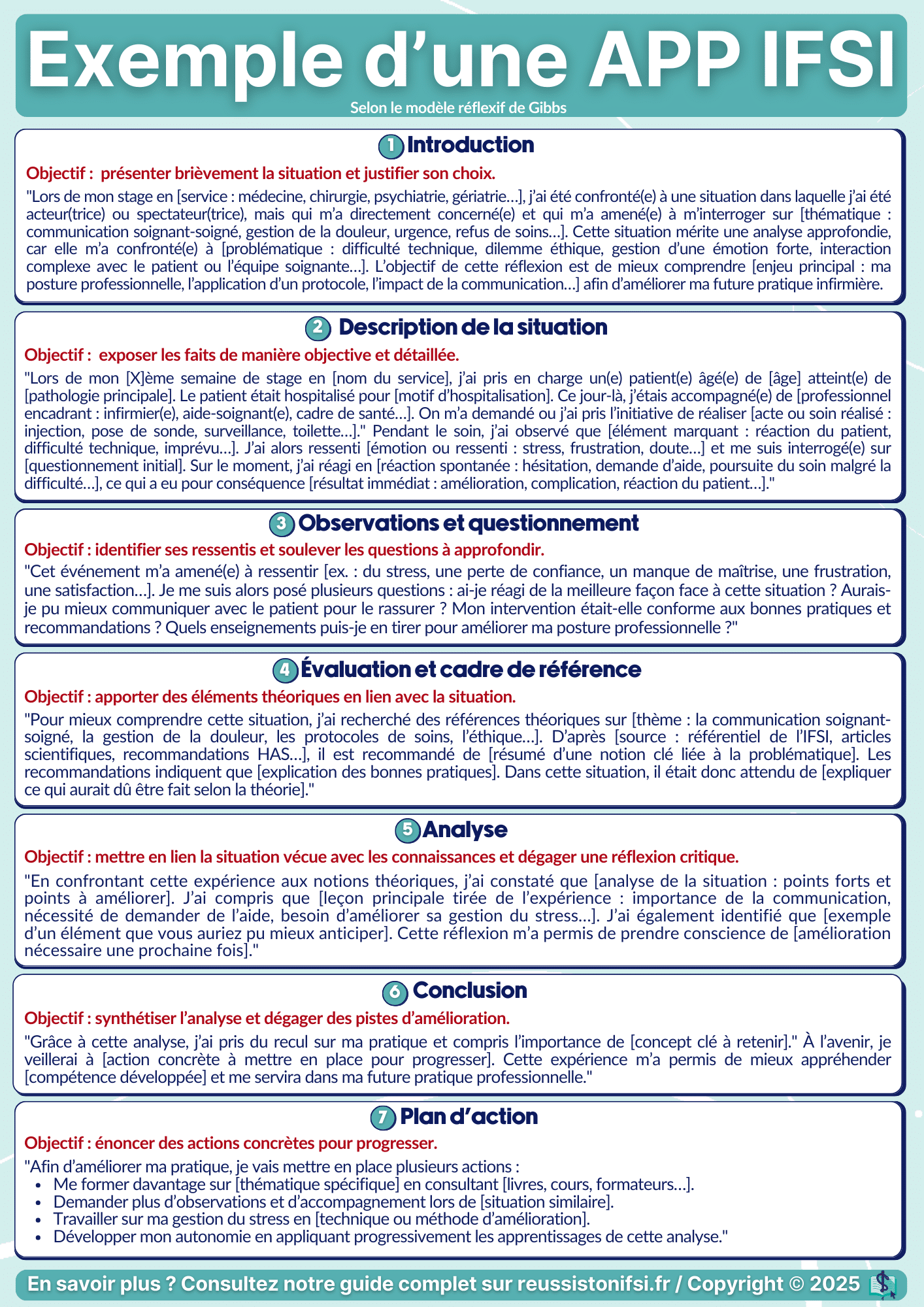 Infographie - Exemple d’une analyse des pratiques professionnelles APP IFSI