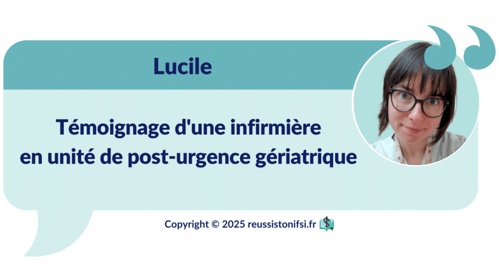 Infographie - Témoignage d'une infirmière en unité post-urgence gériatrique