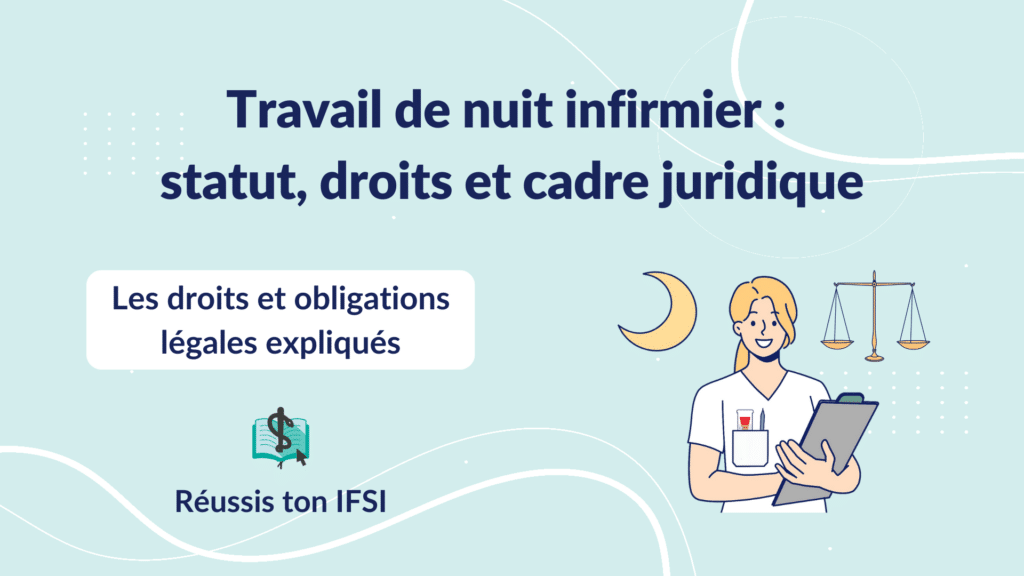Travail de nuit infirmier illustrant le statut légal, les droits professionnels et le cadre juridique des soins